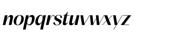 BT Suave Medium Italic Font LOWERCASE