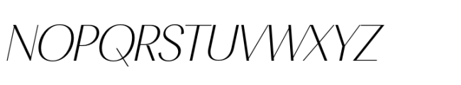 BT Suave Thin Italic Font UPPERCASE