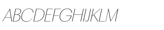 BT Suave Ultra Thin Italic Font UPPERCASE