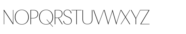 BT Suave Ultra Thin Font UPPERCASE