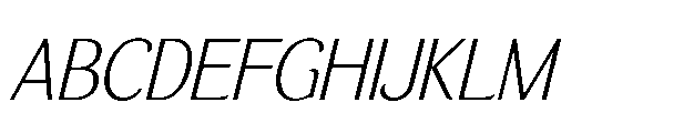 BT Wifting Extra Light Italic Font UPPERCASE