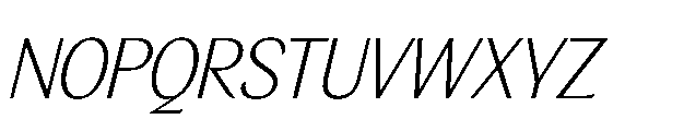 BT Wifting Extra Light Italic Font UPPERCASE