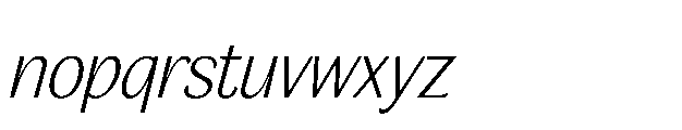 BT Wifting Extra Light Italic Font LOWERCASE