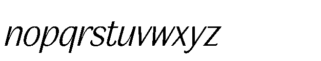 BT Wifting Light Italic Font LOWERCASE