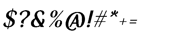 BT Wifting Semi Bold Italic Font OTHER CHARS