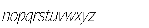 BT Wifting Thin Italic Font LOWERCASE