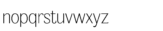 BT Wifting Thin Font LOWERCASE