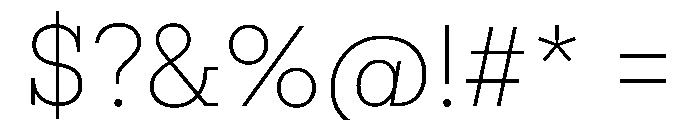 Buffo Extra Light Font OTHER CHARS