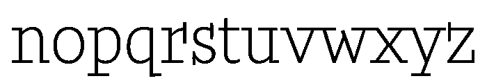 Buffo ExtraLight Font LOWERCASE