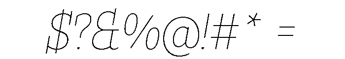 Buffo Hairline Italic Font OTHER CHARS