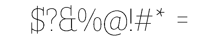 Buffo Hairline Font OTHER CHARS