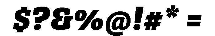 Buffo Heavy Italic Font OTHER CHARS
