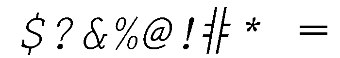 Buffo Italic Font OTHER CHARS