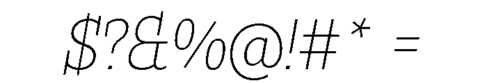 Buffo Thin Italic Font OTHER CHARS
