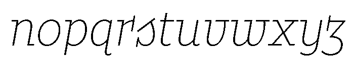 Buffo Thin Italic Font LOWERCASE