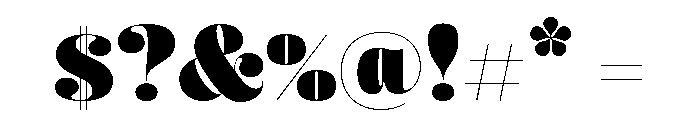 Butik Display Normal Black Font OTHER CHARS