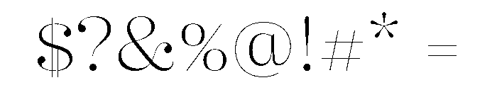 Butik Display Normal Extralight Font OTHER CHARS