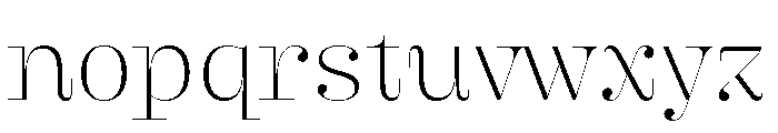 Butik Display Normal Extralight Font LOWERCASE