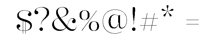Butik Display Normal Light Font OTHER CHARS