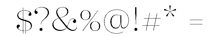 Butik Display Normal Thin Font OTHER CHARS