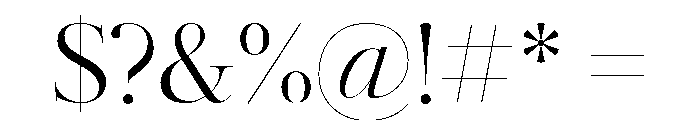 Butik Light Font OTHER CHARS