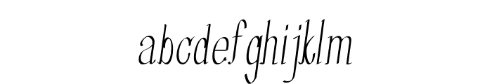 Bugler-CondensedItalic Font LOWERCASE