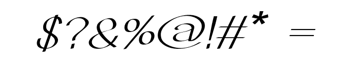 Bugler-ExpandedItalic Font OTHER CHARS