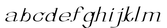 Bugler-ExtraexpandedItalic Font LOWERCASE