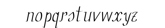 Bugler-Italic Font LOWERCASE