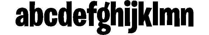 Burbank Big Condensed Bold Font LOWERCASE