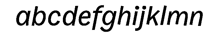 Burbank Small Medium Italic Font LOWERCASE
