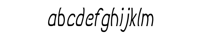 Burbio-CondensedItalic Font LOWERCASE