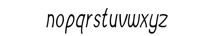 Burbio-CondensedItalic Font LOWERCASE
