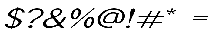 Burbio-ExtraexpandedItalic Font OTHER CHARS