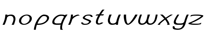 Burbio-ExtraexpandedItalic Font LOWERCASE