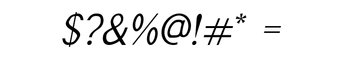 Burbio-Italic Font OTHER CHARS