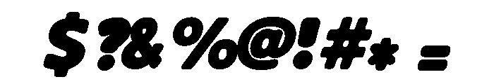 BUBBLU Italic Font OTHER CHARS