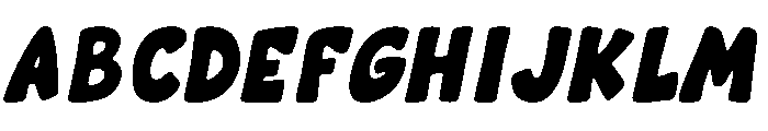 BUBBLU Italic Font UPPERCASE