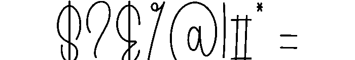 Bubbie Holiday Font OTHER CHARS