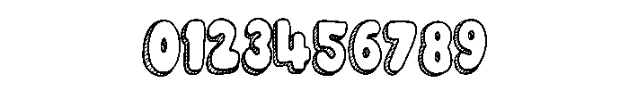 Bubble 3d Stripe Cartoo Regular Font OTHER CHARS