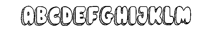 Bubble 3d Stripe Cartoo Regular FONT