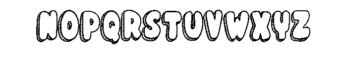 Bubble 3d Stripe Cartoo Regular Font LOWERCASE