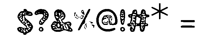 Bubble Art Font OTHER CHARS