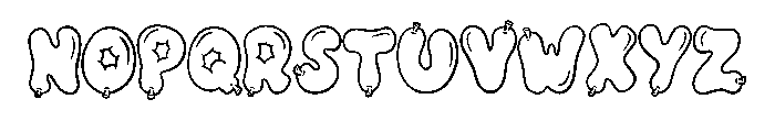 Bubble Balloon By Squee Regular Font UPPERCASE