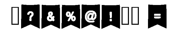 Bubble Banner Regular Font OTHER CHARS