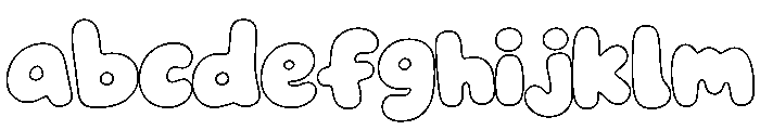 Bubble Bean Outline FONT