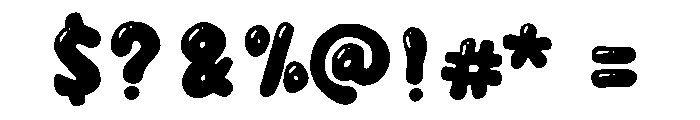 Bubble Blast Regular Font OTHER CHARS