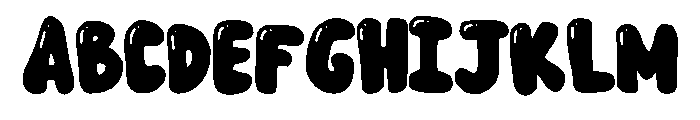 Bubble Blast Regular Font UPPERCASE