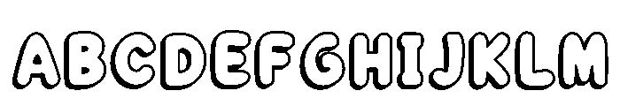 Bubble Bold Regular Font UPPERCASE