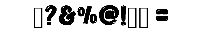 Bubble Bunny Regular Font OTHER CHARS